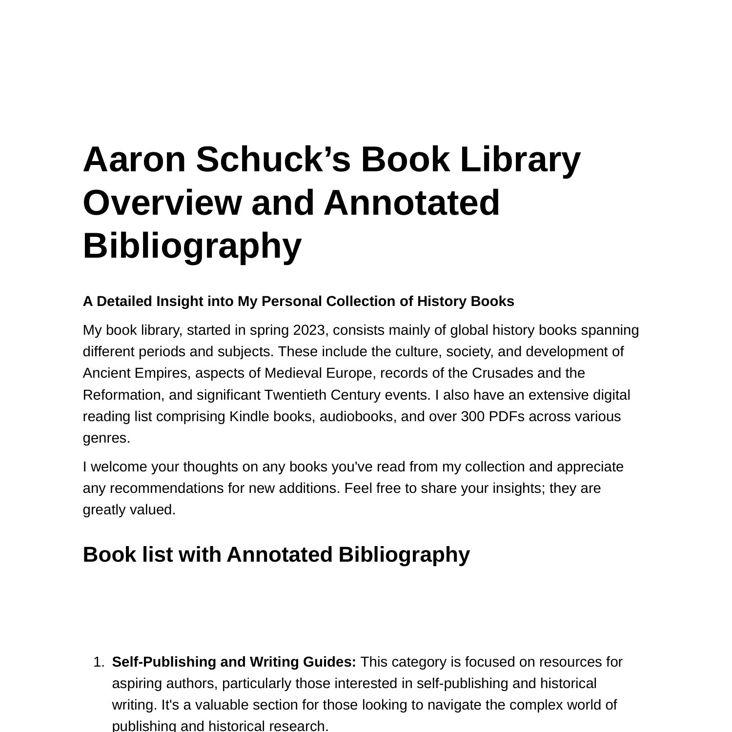 Aaron Schuck’s Book Library Overview and Annotated Bibliography.pdf ...