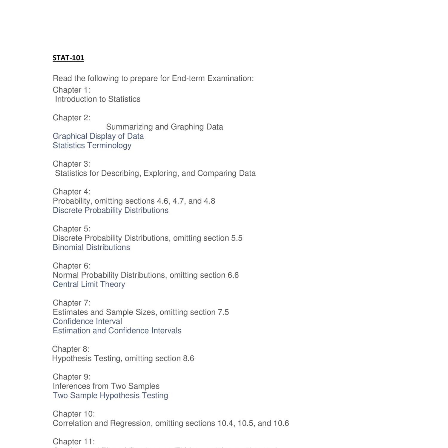 Stat 101 Formula Pdf Docdroid