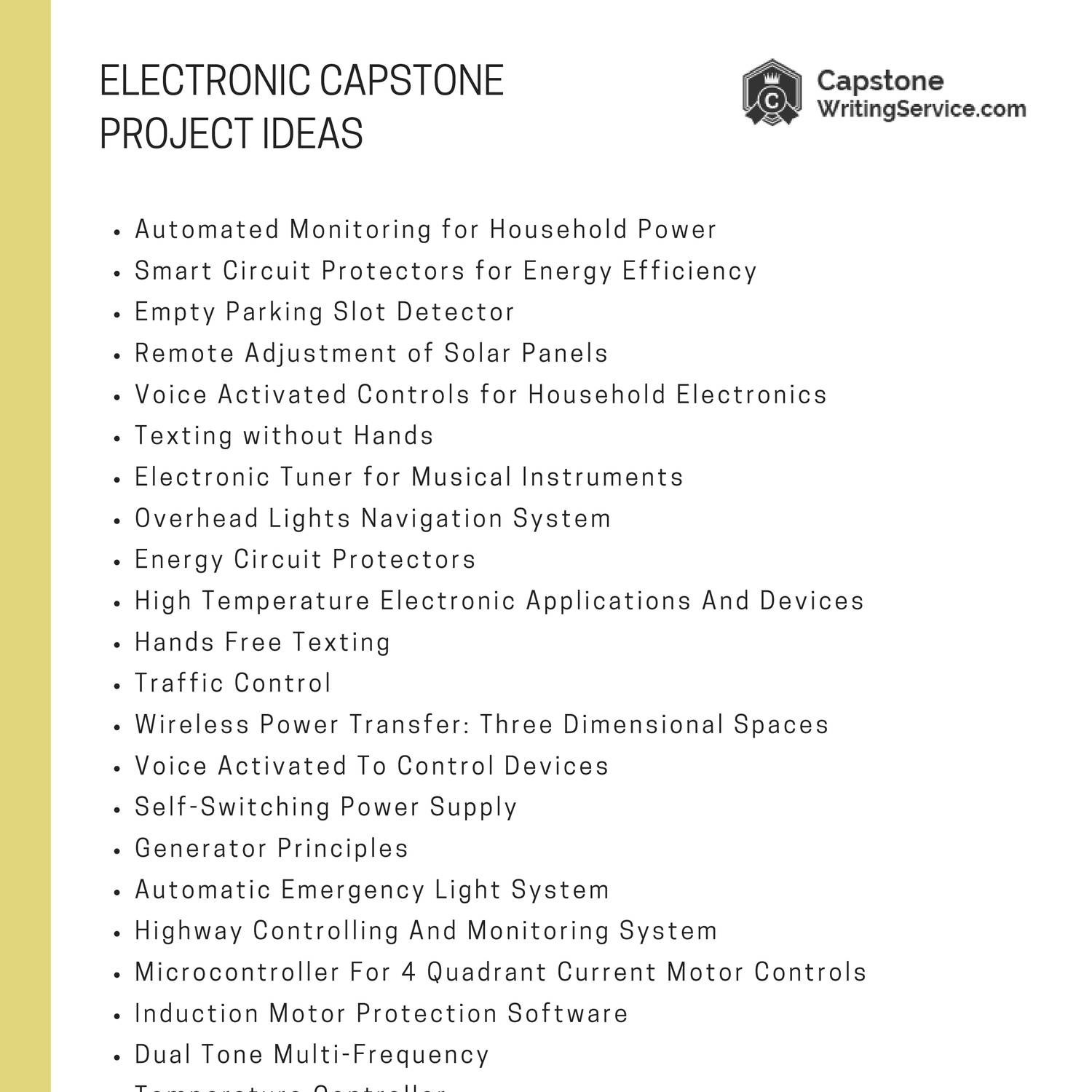 capstone project ideas for electronics and communication