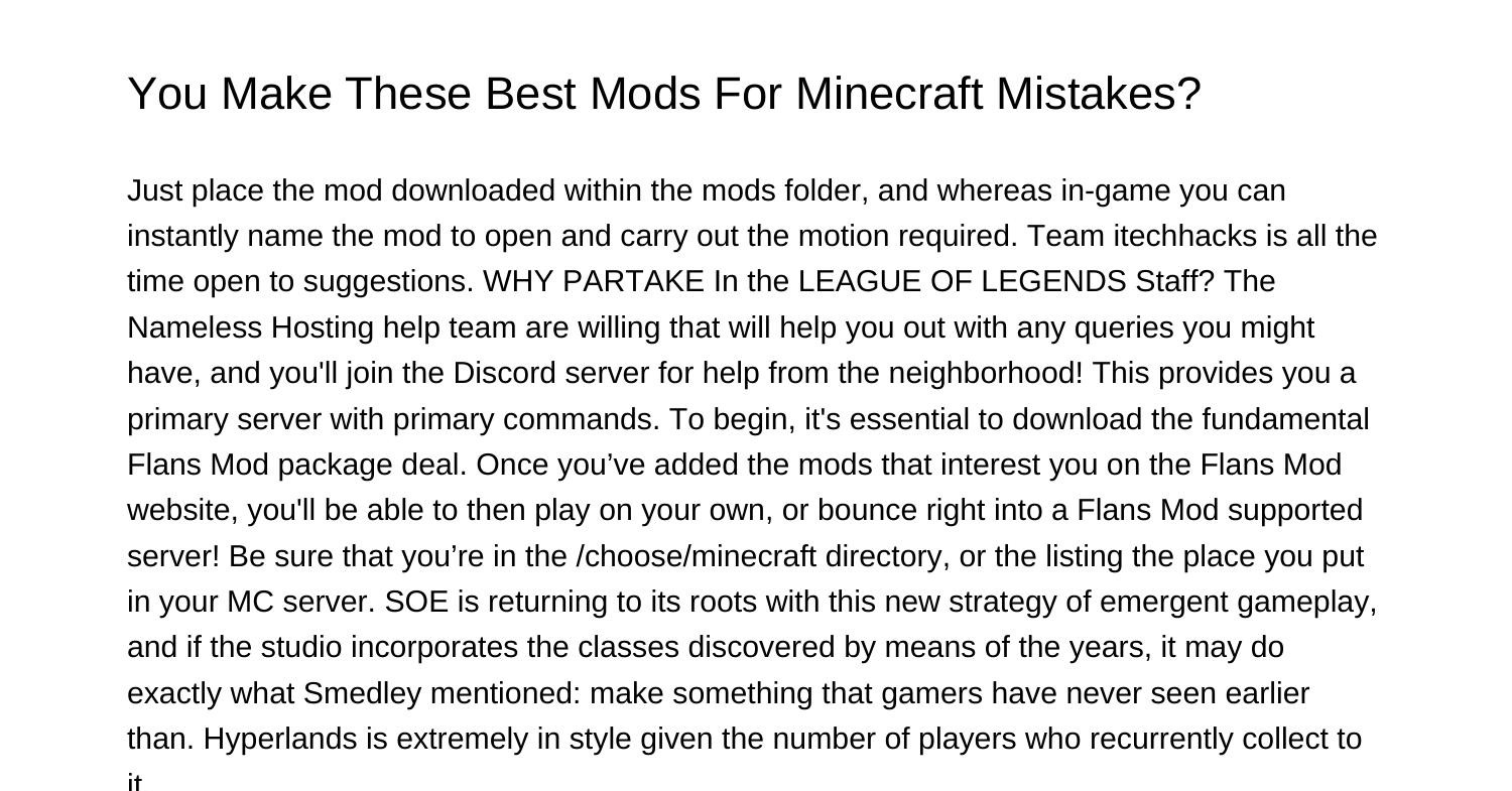 You Make These Best Mods For Minecraft Errorstodpm.pdf.pdf | DocDroid
