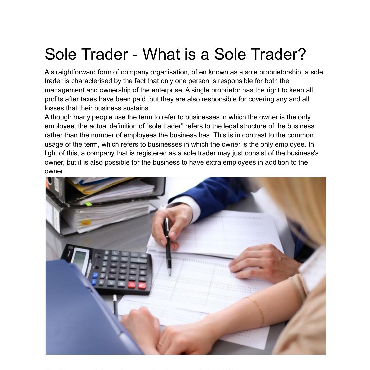Sole Trader What is a Sole Trader.pdf DocDroid