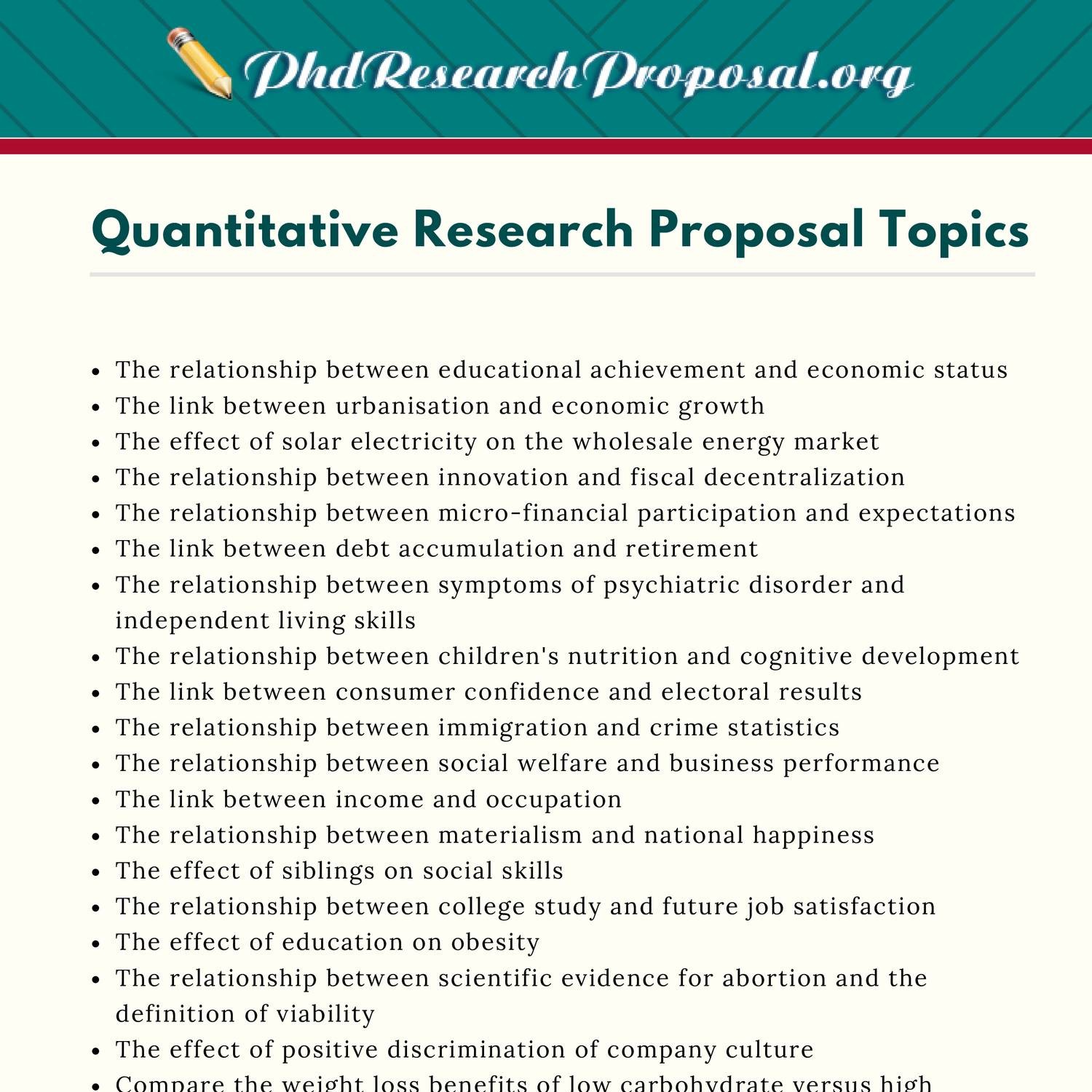 examples of quantitative research topics for humss students