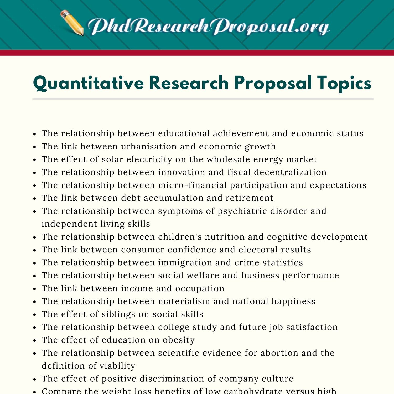 educational proposal topics