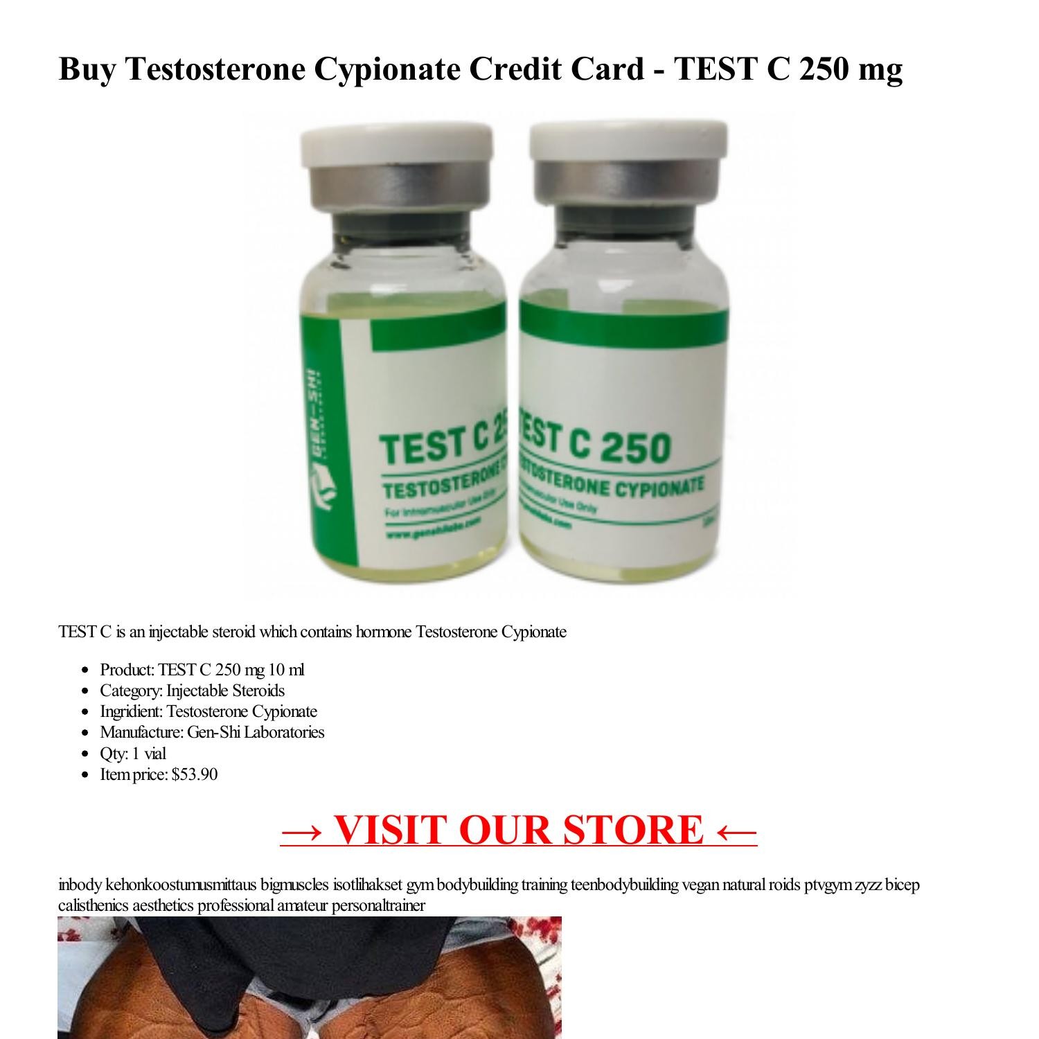 Buy Testosterone Cypionate Credit Card - TEST C 250 mg 1 vial 10  ml-html.pdf | DocDroid