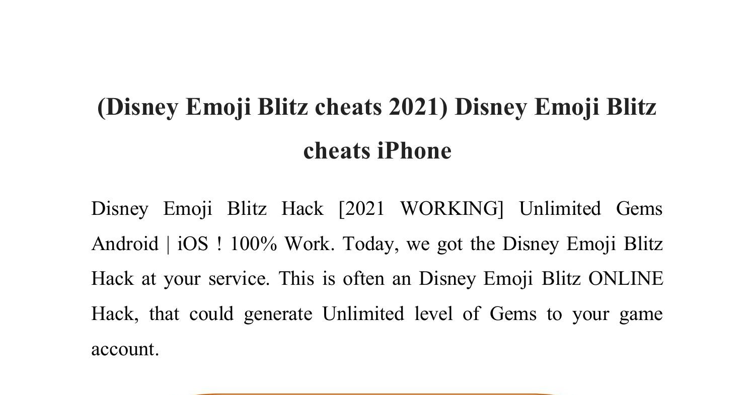 (Disney Emoji Blitz cheats 2021) Disney Emoji Blitz cheats iPhone.pdf