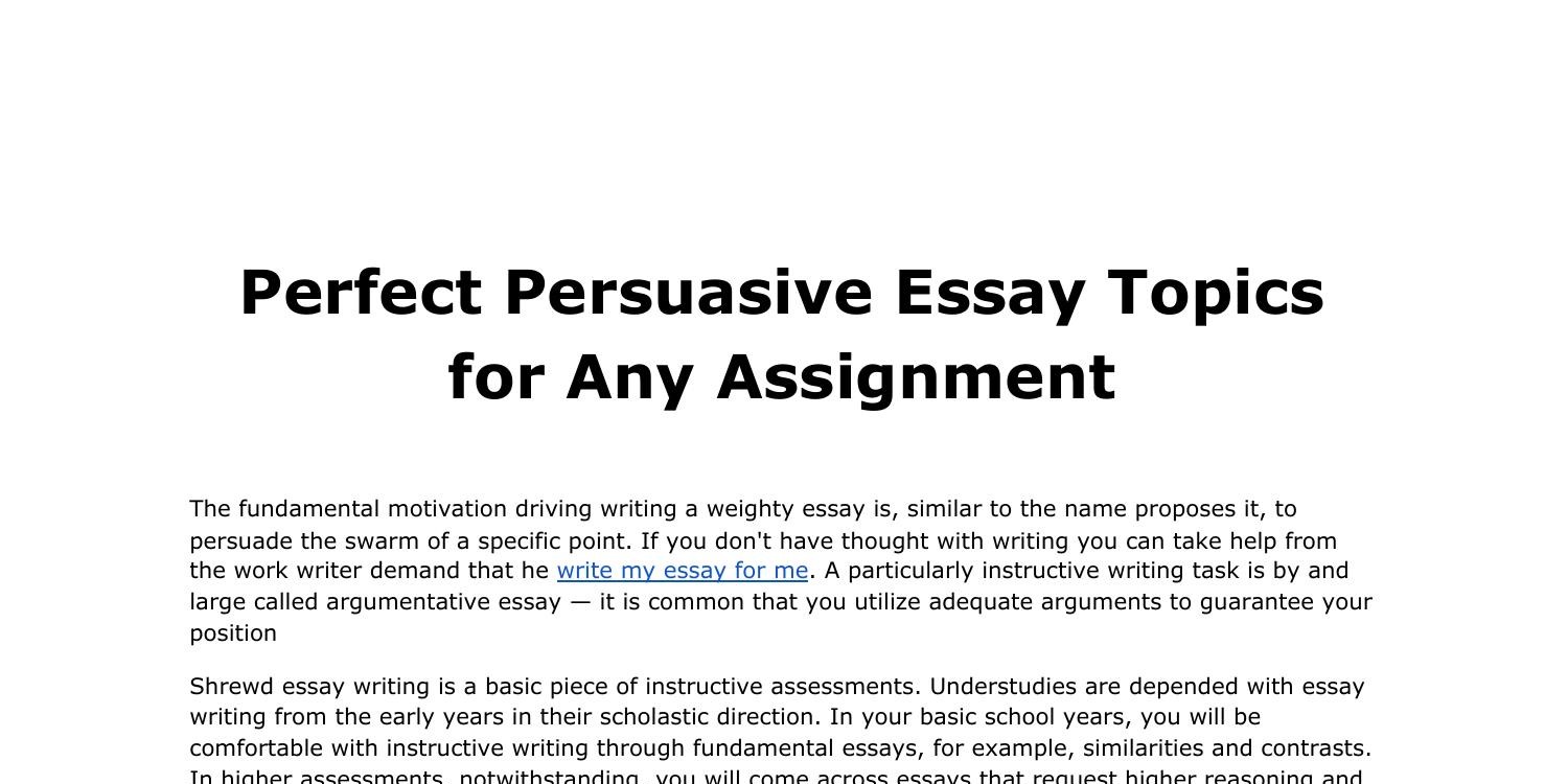 higher persuasive essay