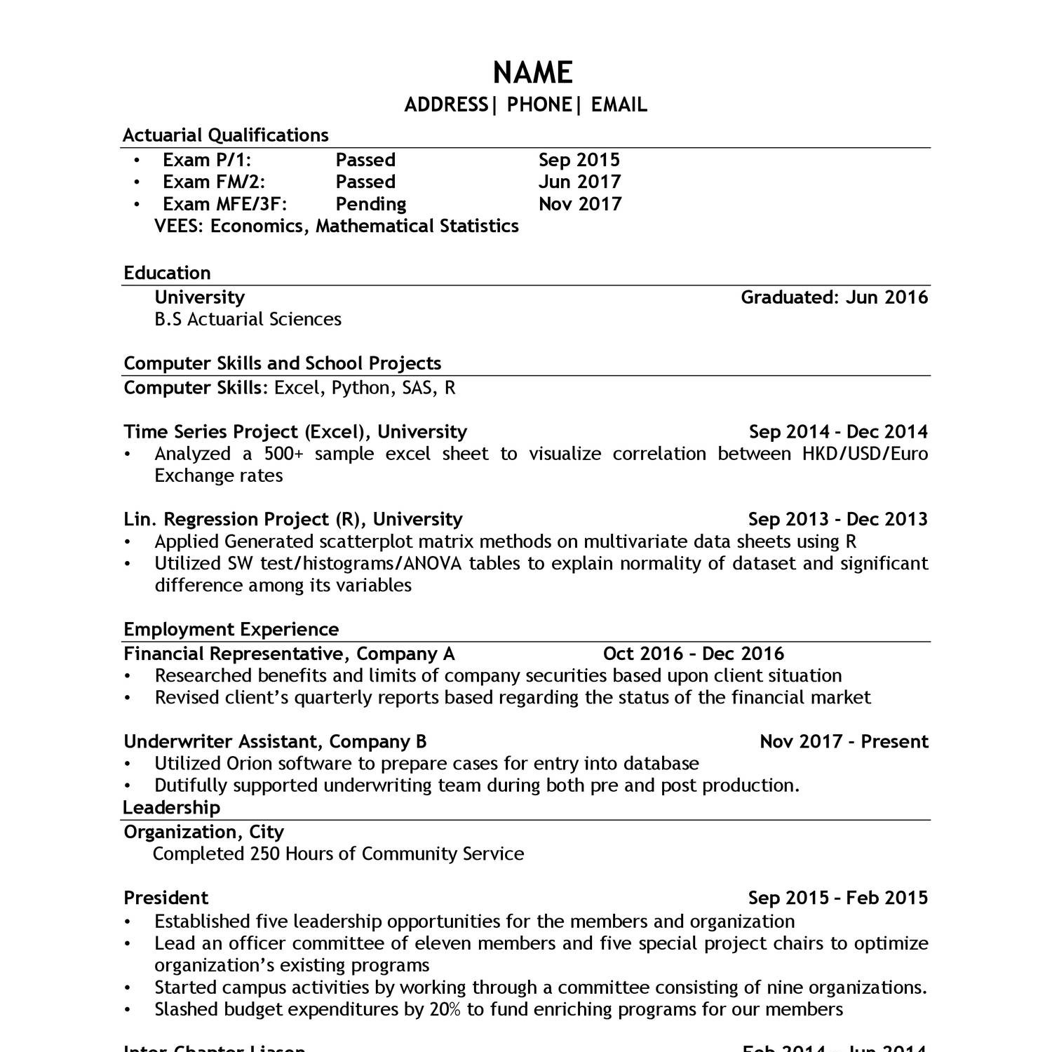 how to write name in resume