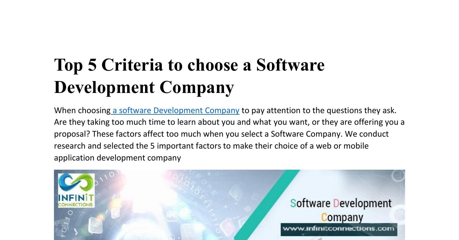 Top 5 Criteria to choose a Software Development Company.docx DocDroid