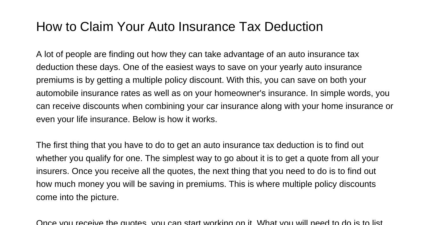 how-to-claim-your-auto-insurance-tax-deductionegewe-pdf-pdf-docdroid
