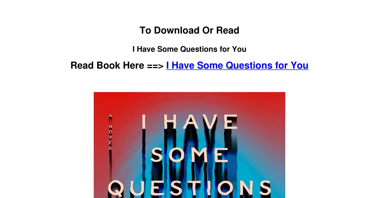PDF download I Have Some Questions for You by Rebecca Makkai.pdf | DocDroid