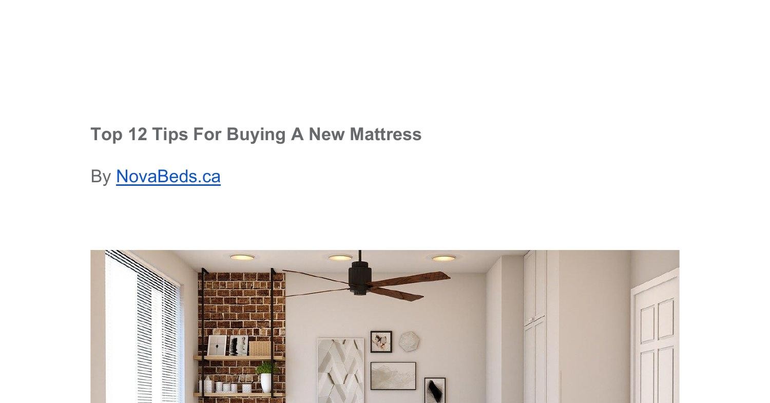 Top 12 Tips For Buying A New Mattress.docx DocDroid