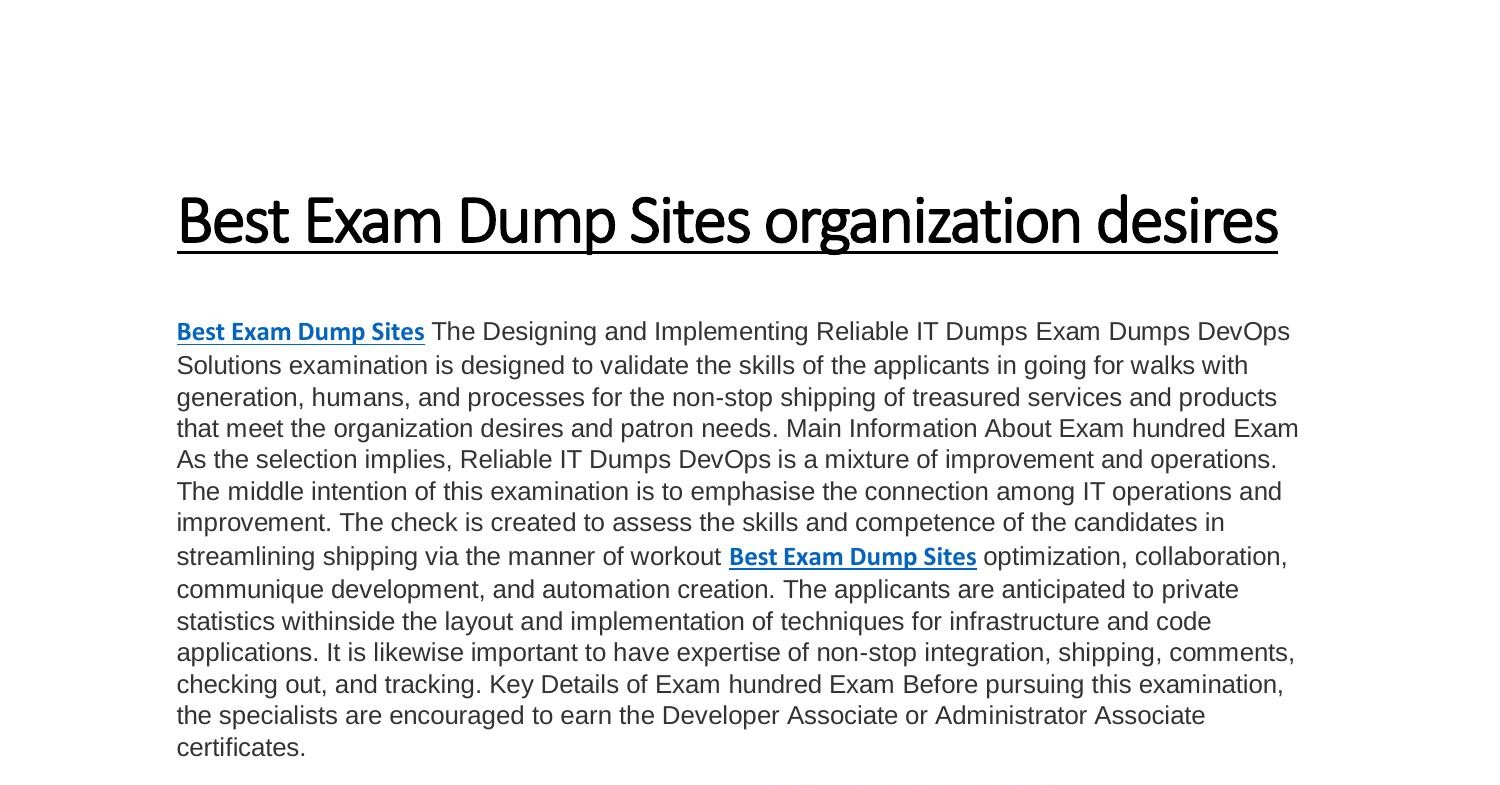 Best Exam Dump Sites.pdf DocDroid