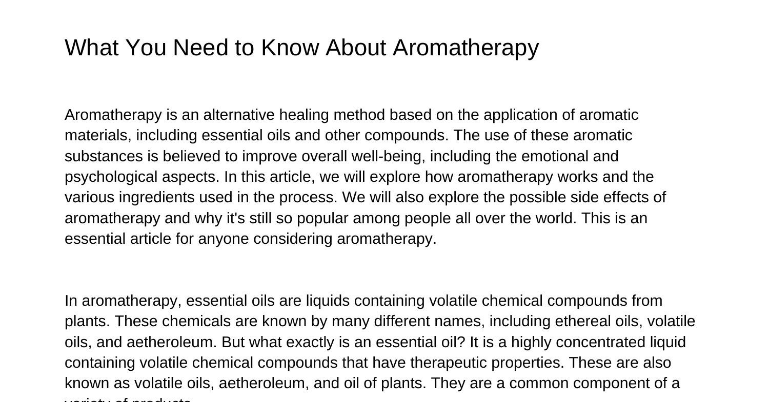 What Is Aromatherapynnrmz.pdf.pdf | DocDroid