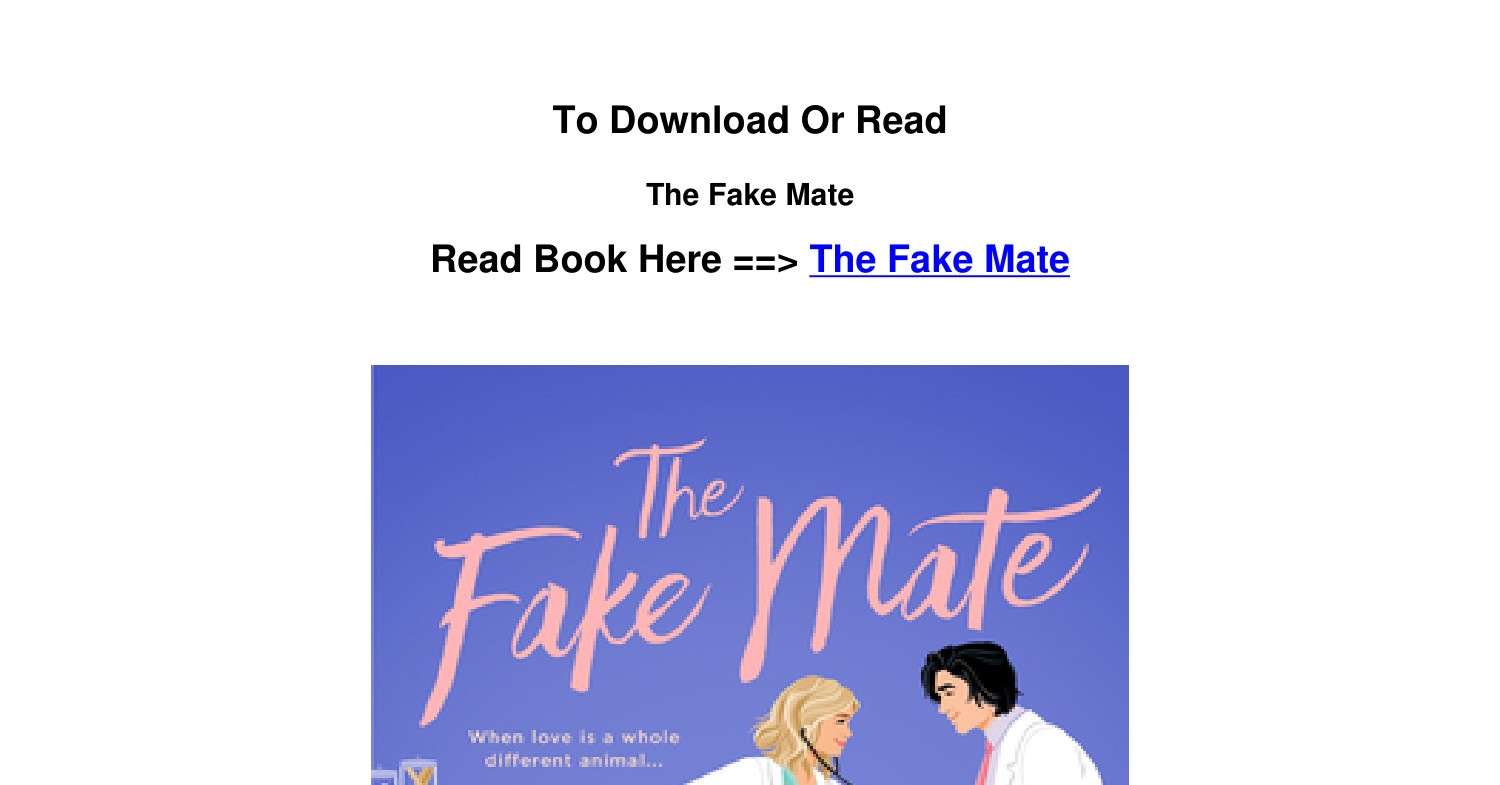 download PDF The Fake Mate BY Lana Ferguson.pdf