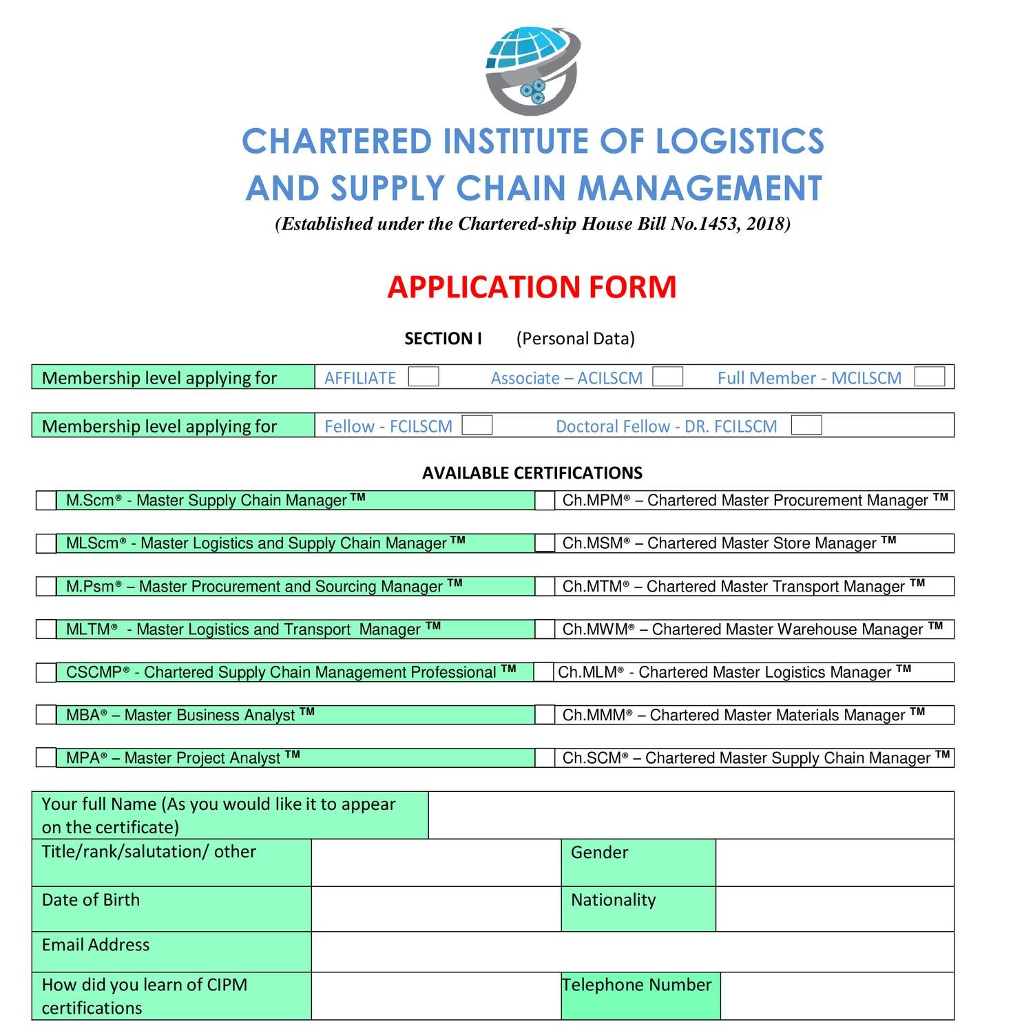 CILSCM APPLICATION FORM2.pdf | DocDroid