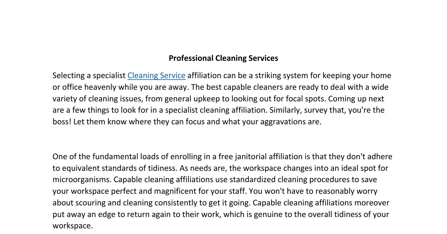 Professional Cleaning Services.pdf | DocDroid