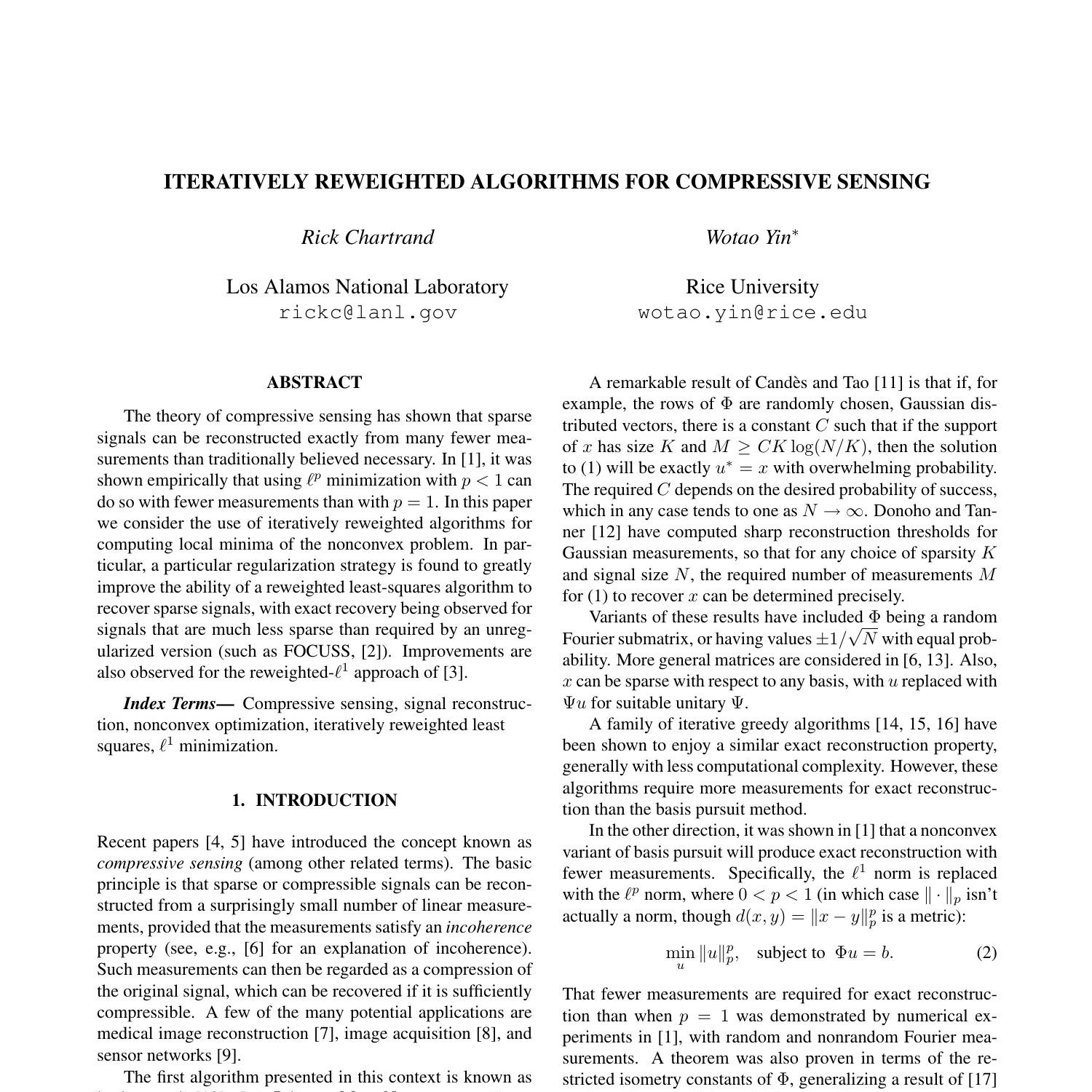 Iteratively Reweighted Algorithms for Compressive Sensing.pdf | DocDroid