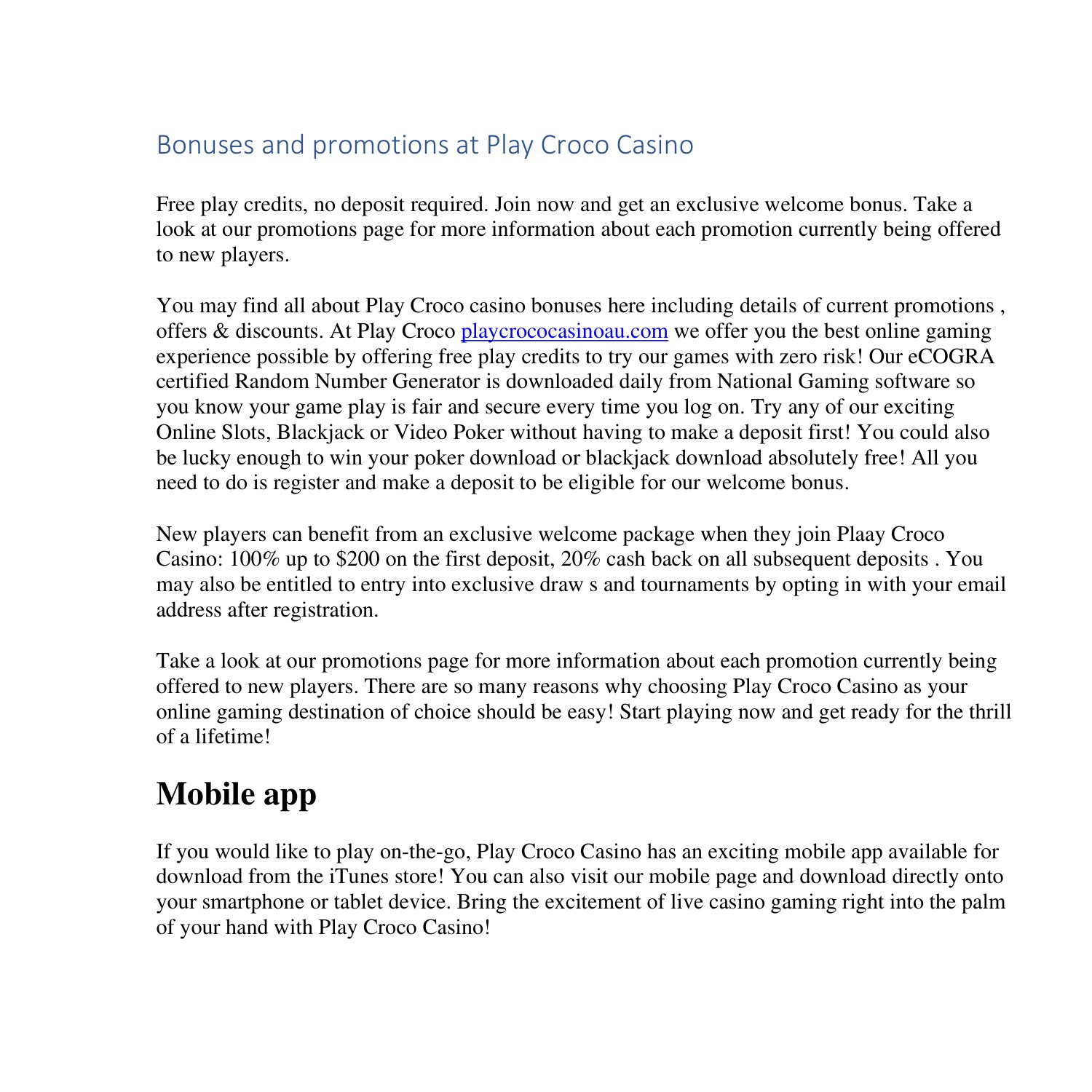 Croco Casino Review: A Top Choice for Australian Players