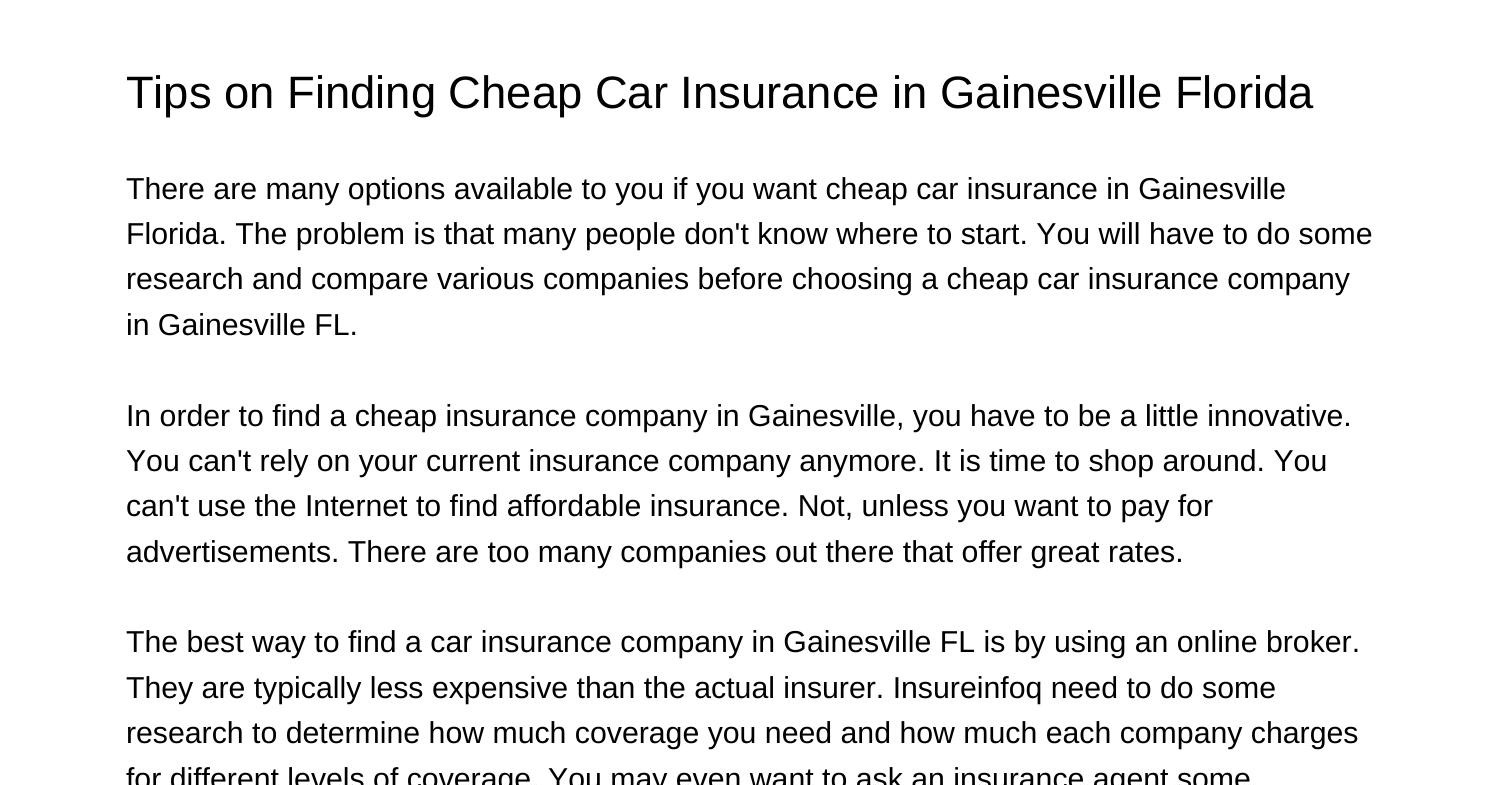Tips on Finding Cheap Car Insurance in Gainesville Floridakvdiw.pdf.pdf