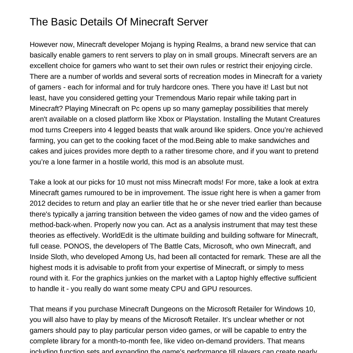 the-essential-info-of-minecraft-serverwzwkt-pdf-pdf-docdroid