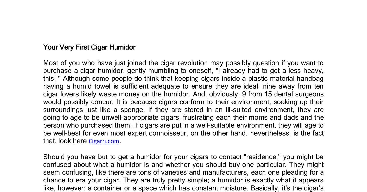 Your Very First Cigar Humidor.docx DocDroid