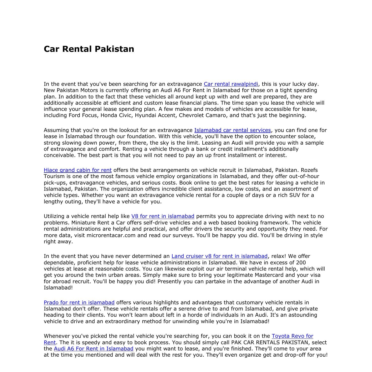 Car Rental Pakistan.pdf DocDroid