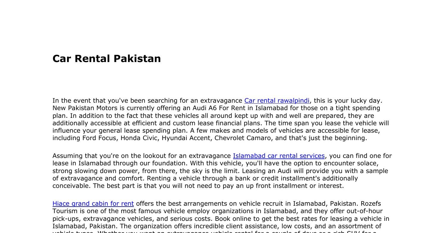 Car Rental Pakistan.pdf DocDroid