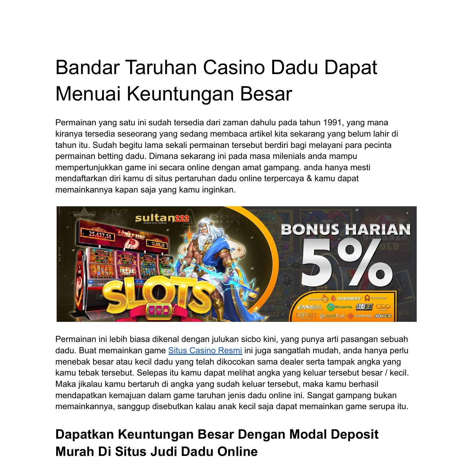 bandar taruhan dadu terbaru: Panduan Pemula untuk Memahami, Memilih, dan Menggunakannya dengan Aman