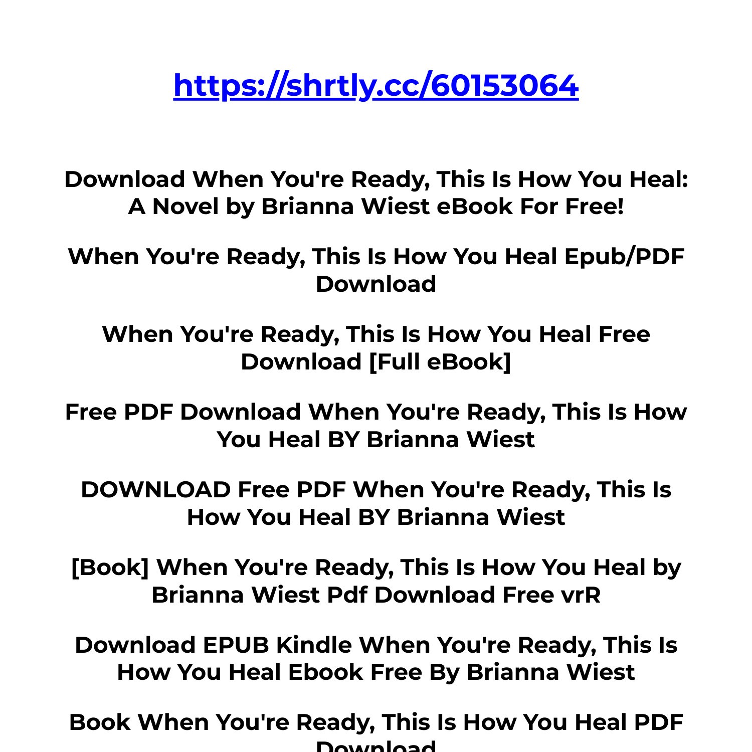 When You're Ready This Is How You Heal www.docdroid.net