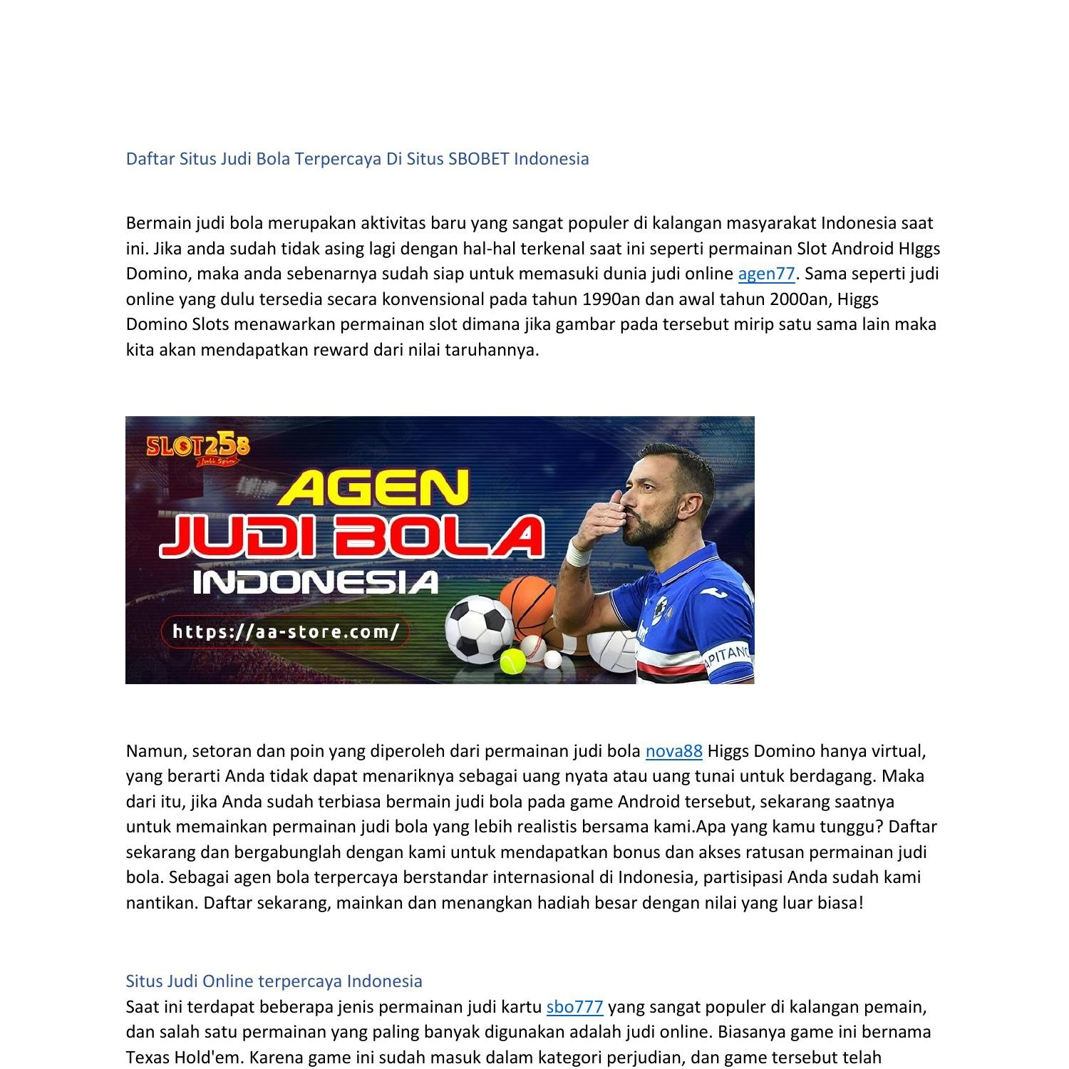 Daftar_Situs_Judi_Bola_Terpercaya_Di_Situs_SBOBET_Indonesia.pdf | DocDroid