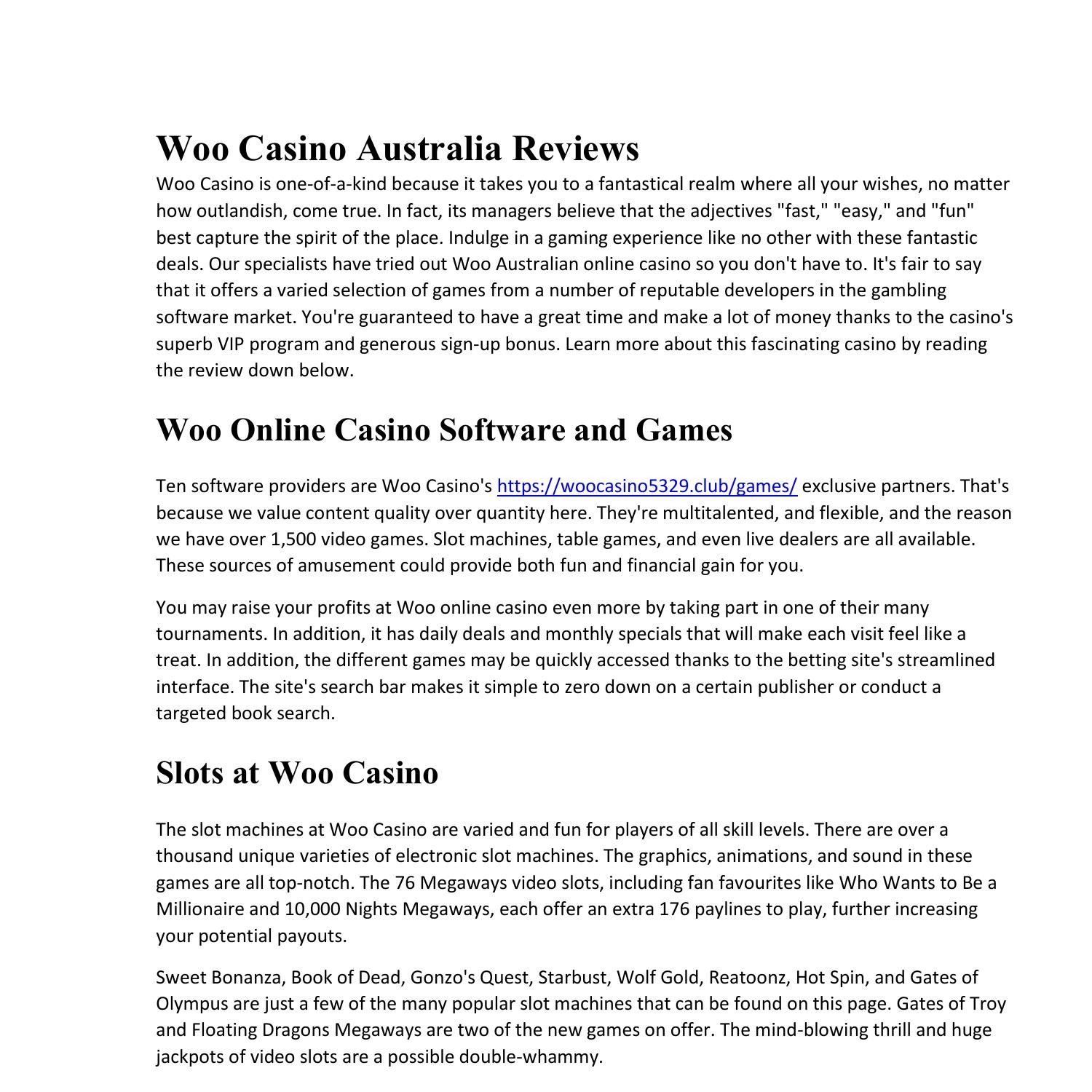 Woo Casino Review: The Go-To Online Casino for Australian Players