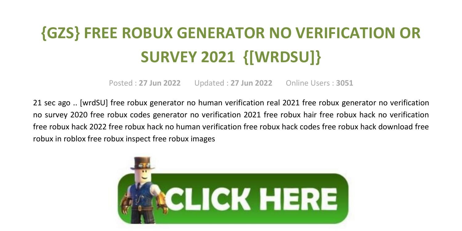 Robux Generator 2021  Roblox Robux Generator