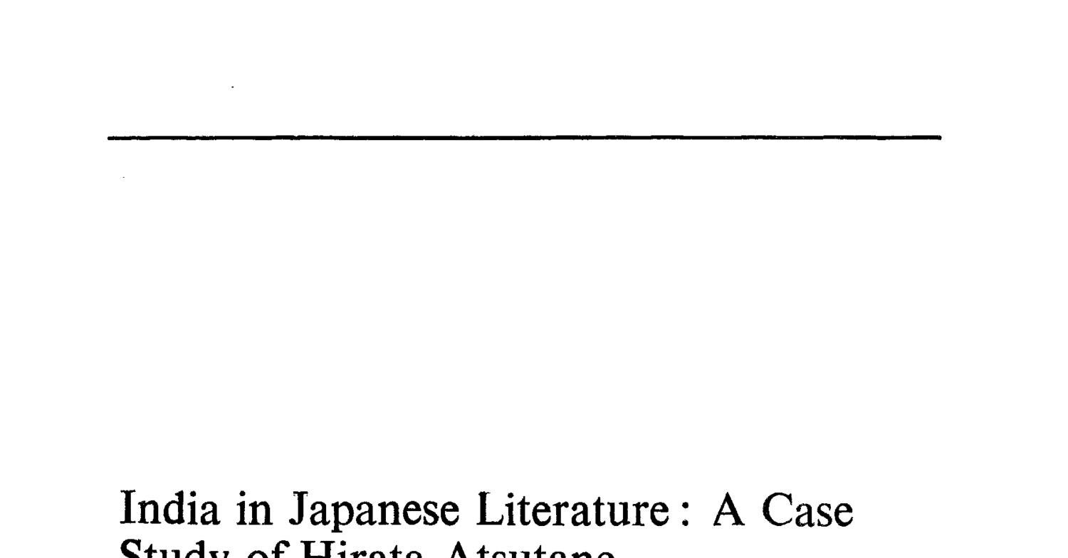 India in Japanese Literature A Case Study of Hirata Atsutane.pdf DocDroid