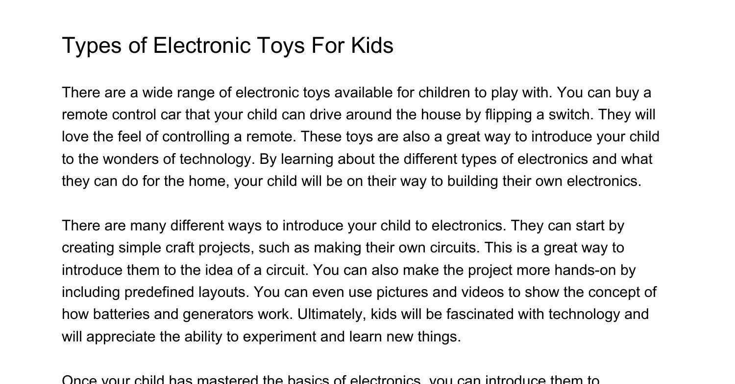 Types of Electronic Toys For Kidstdliu.pdf.pdf DocDroid
