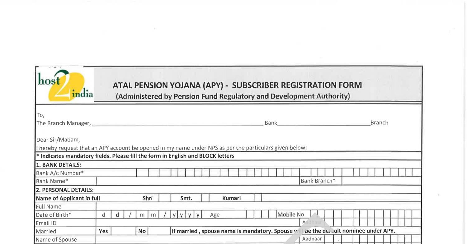 Apy Subscriber Registration Form With Provisional Acknowledgement Pdf Docdroid
