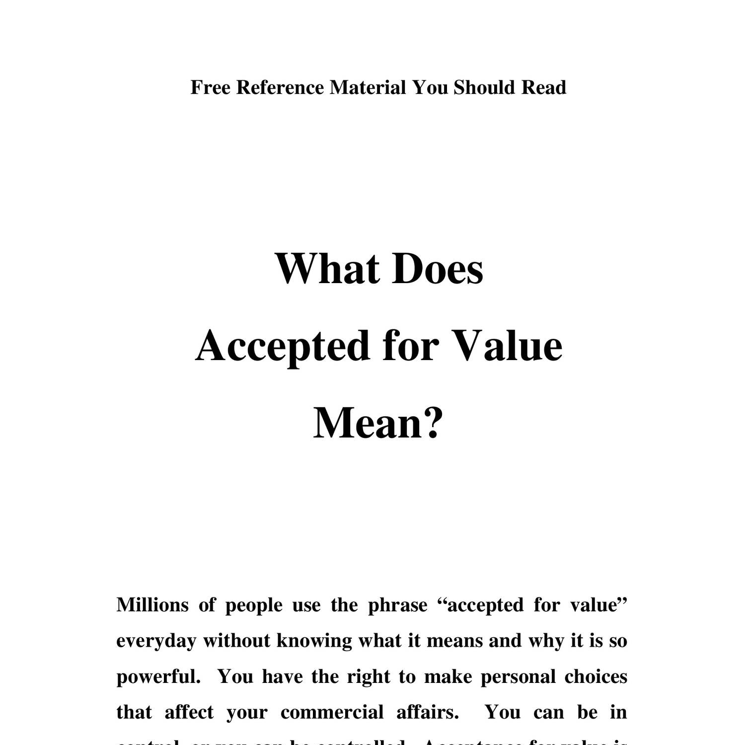 Accepted For Value Definition , The Power of Conditional Acceptance for ...
