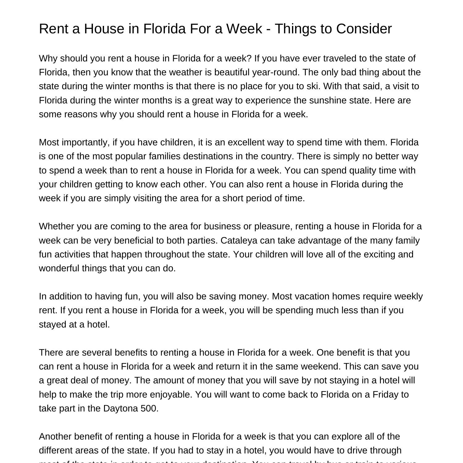 Rent a House in Florida For a Week Things to Considerizdld.pdf.pdf