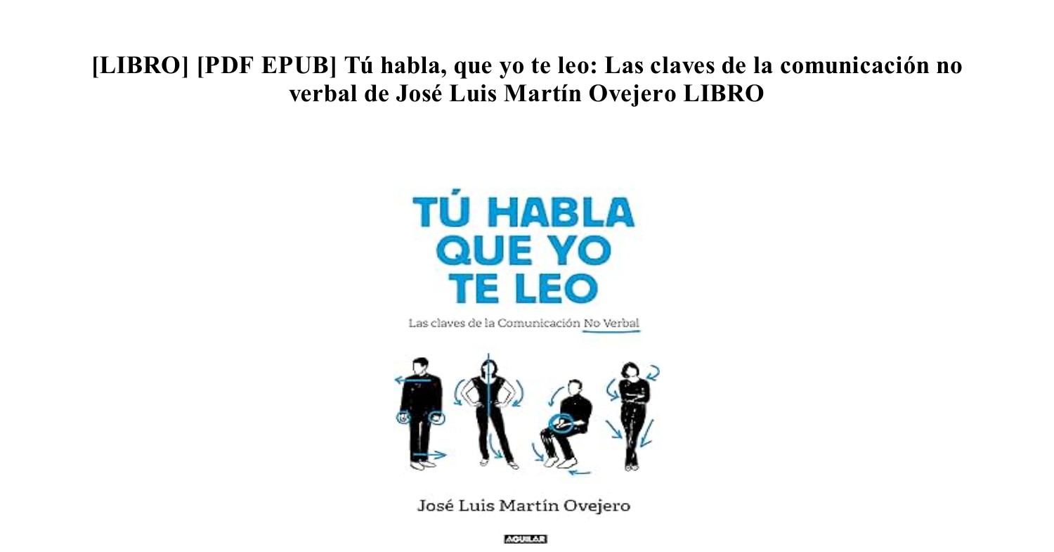 Tu Habla Que Yo Te Leo Pdf