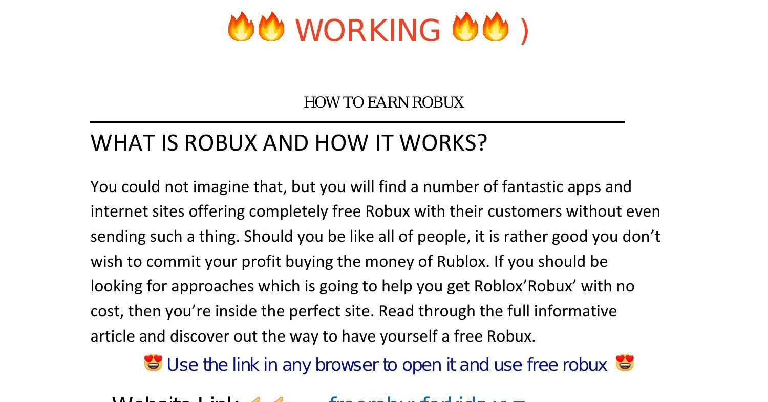 Roblox Robux Hack Generator Doc Docdroid