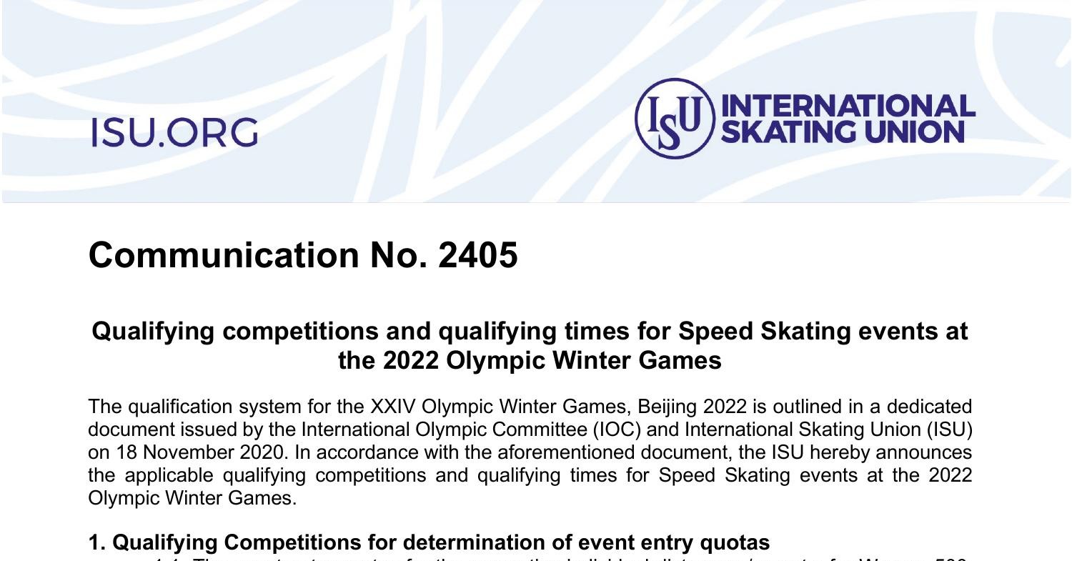 2405 OWG 2022 Qualifying Competitions & Qualifying Times Speed Skating.pdf DocDroid