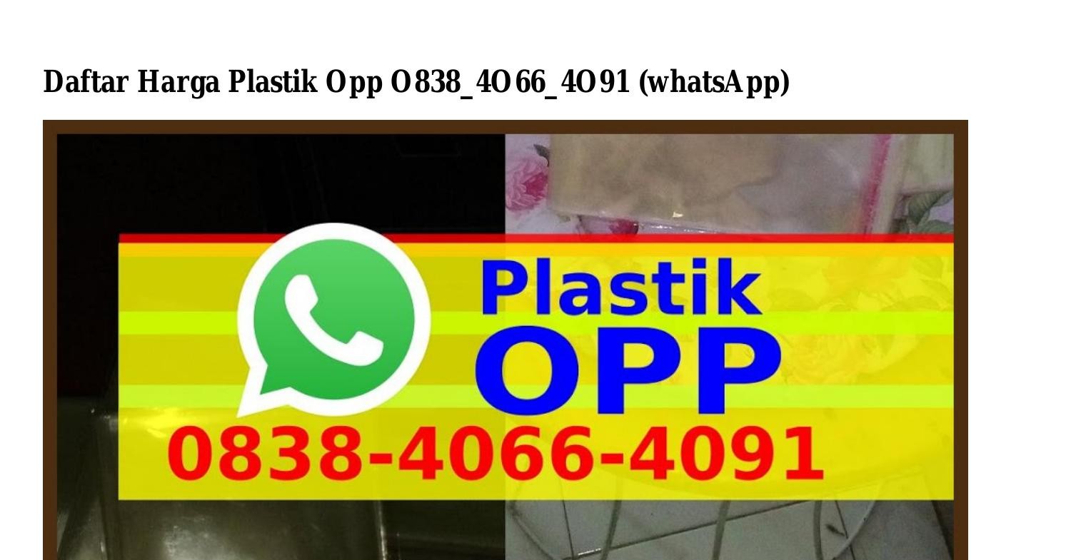 Daftar Harga Plastik Opp Pdf Docdroid