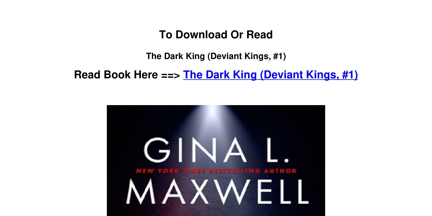 download Pdf The Dark King Deviant Kings 1 BY Gina L Maxwell.pdf