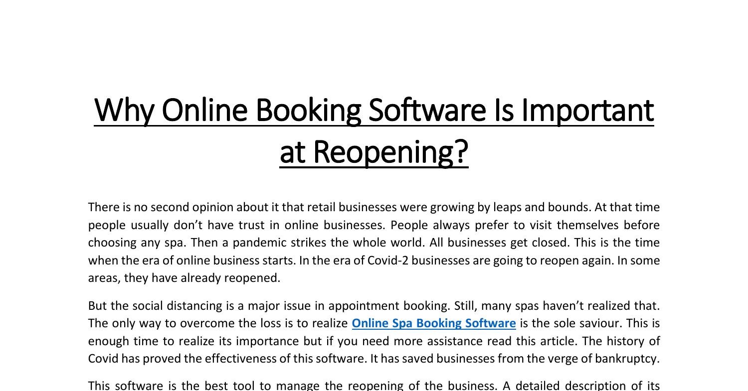 Why Online Booking Software Is Important at Reopening.pdf | DocDroid