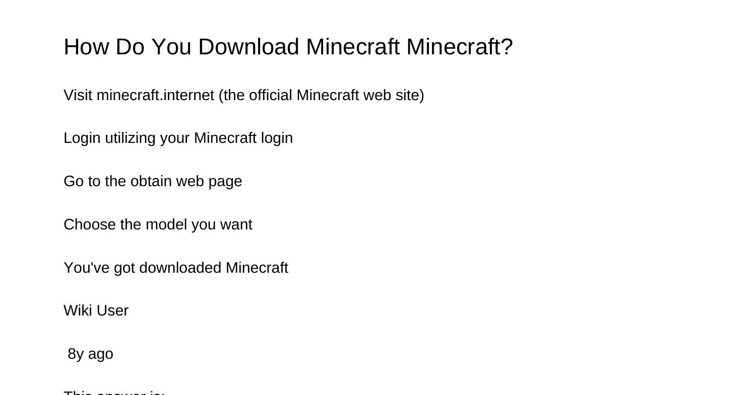 How Do You Download Minecraft Minecraftkuuqc.pdf.pdf | DocDroid