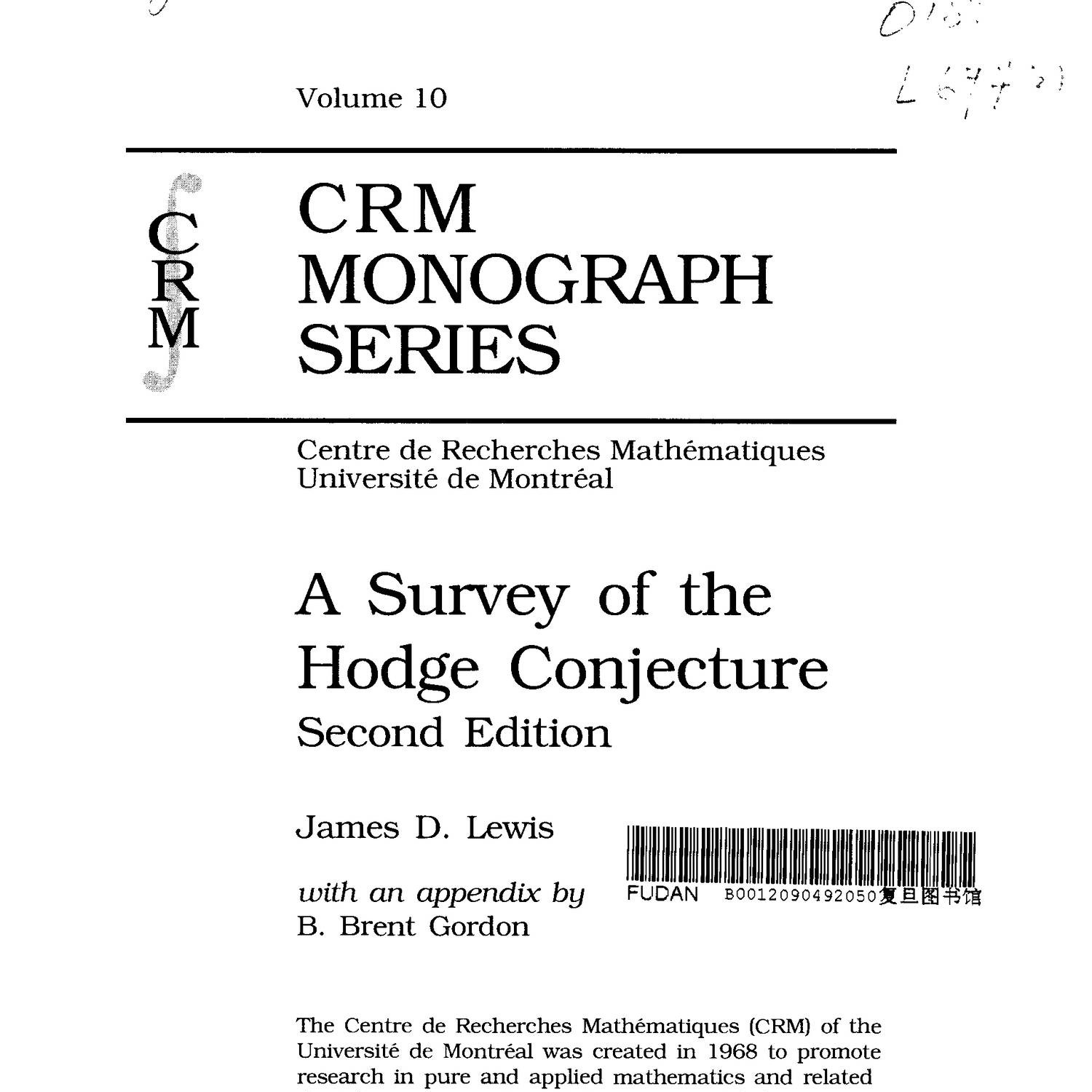 James D. Lewis A Survey of the Hodge Conjecture (1).pdf | DocDroid
