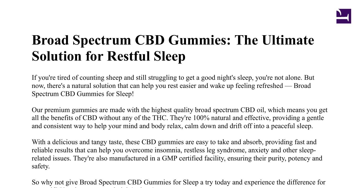 broad spectrum cbd gummies for sleep.pdf DocDroid